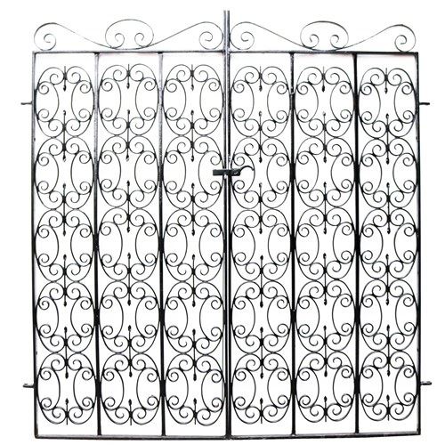 Pair Of Reclaimed Wrought Iron Garden Gates
