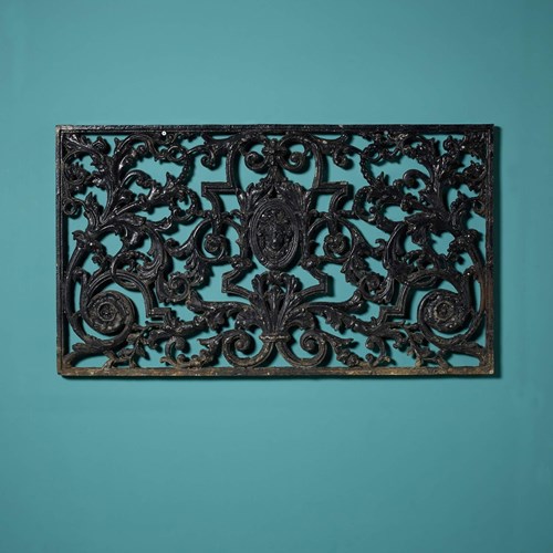 Antique Victorian Style Cast Metal Decorative Panel