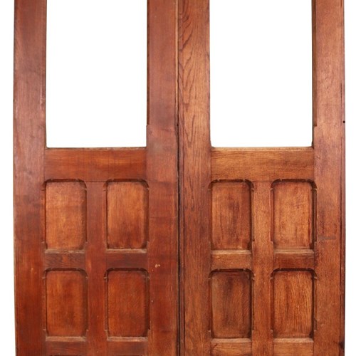 Set Of Reclaimed Glazed Oak Double Doors