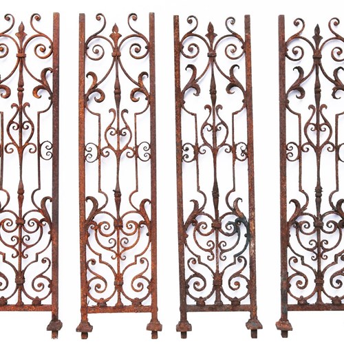 Set Of Six Georgian Wrought Iron Balustrades