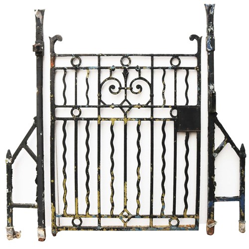 Antique Cast Iron Gate With Posts