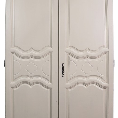 Set Of Painted French Cupboard Doors