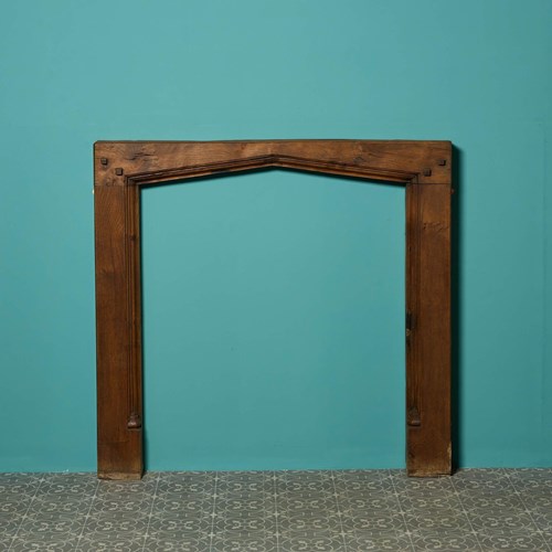 19Th Century Rustic English Oak Fireplace