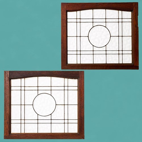 Pair Of Reclaimed Copperlight Windows