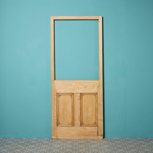 Reclaimed Edwardian Style Pine Front Door For Glazing