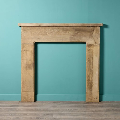 Large Georgian Period English York Stone Fireplace