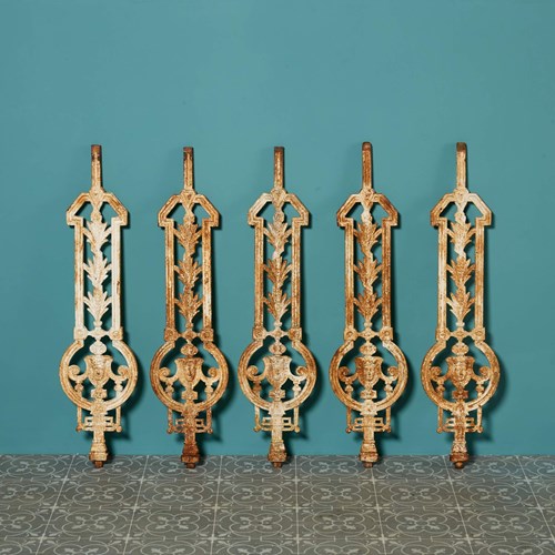 Set Of 16 Victorian Cast Iron Balustrades