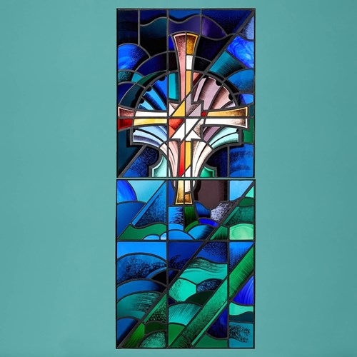 Goddard & Gibbs Geometric Style Stained Glass Window