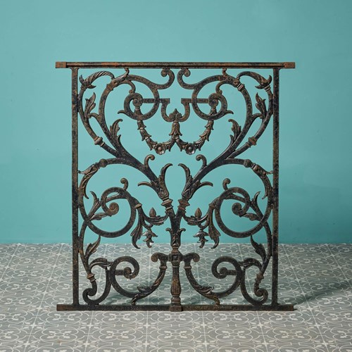 Victorian Cast Iron Decorative Railing Panel