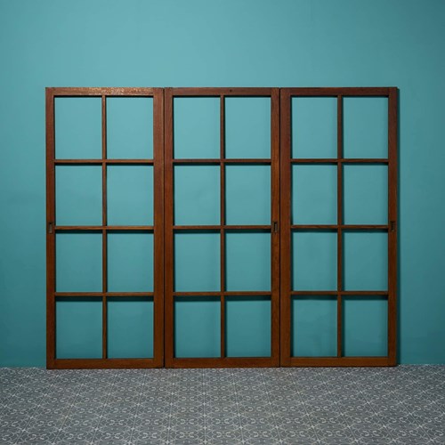 Set Of 20Th Century Triple Oak Doors For Glazing