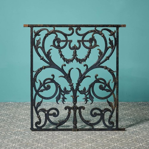 Ornate 19Th Century English Cast Iron Railing