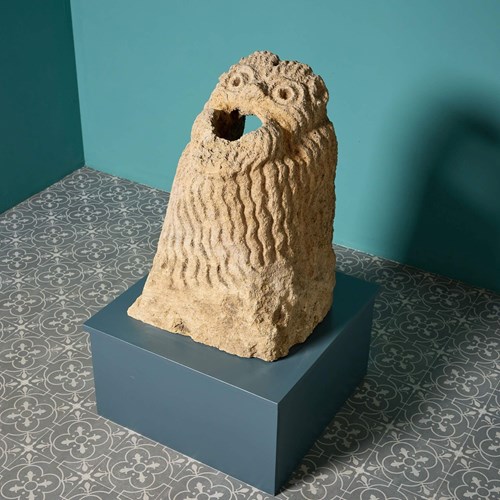 Antique 13Th-14Th Century Medieval Carved Stone Gargoyle