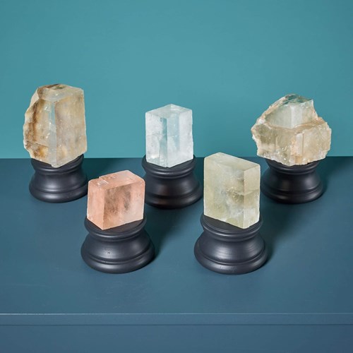 Collection Of 5 Cabinet Natural Calcite Specimens