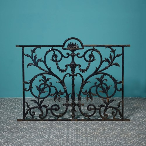 Antique Cast Iron Decorative Railing Panel