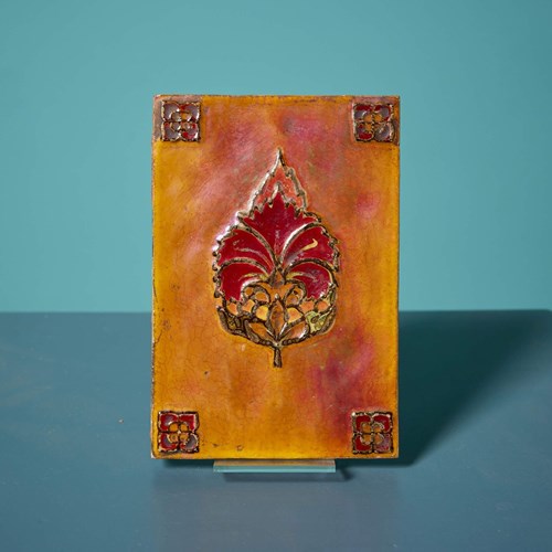 Decorative Antique Lustre Glazed Tile By Pilkington & Co