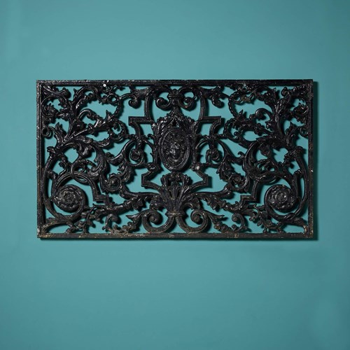 Antique Victorian Style Decorative Cast Metal Panel