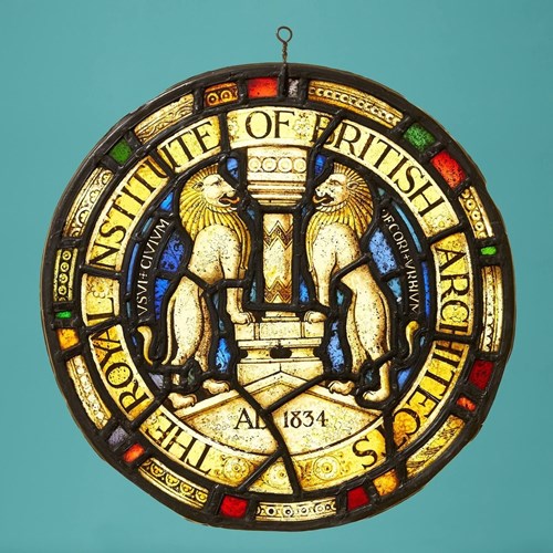 Stained Glass Roundel Of The Royal Institute Of British Architects
