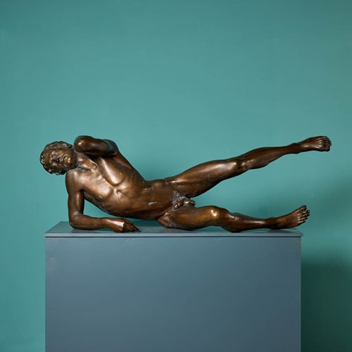 Jim Mathieson (B. 1931) Lifesize Bronze Figure Of Phaethon