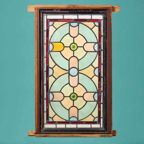 Victorian Stained Glass Window Panel