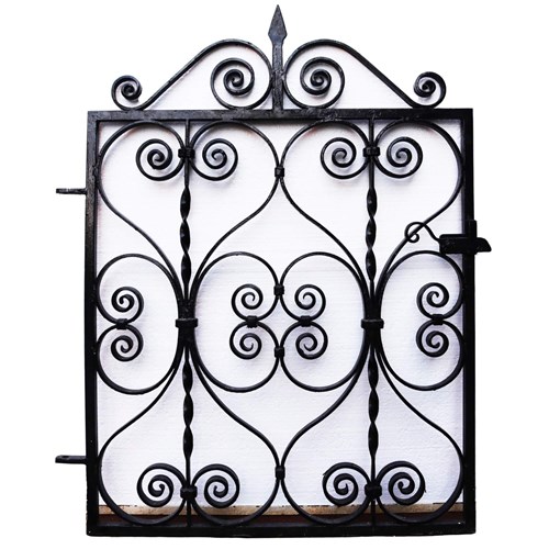 Antique Edwardian Pedestrian Gate With Scrolling Pattern