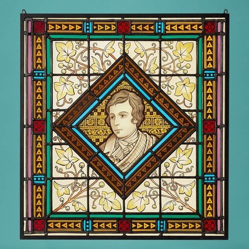 Robert Burns Antique Stained Glass Window