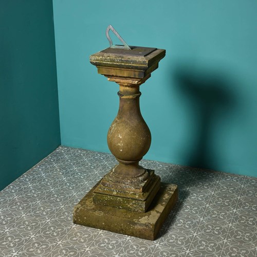 Antique York Stone Sundial Of Baluster Shape