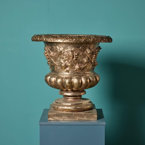 Reclaimed Victorian Style Cast Bronze Planter
