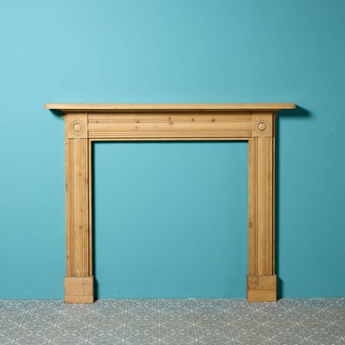 Regency Style Pine Bullseye Fireplace