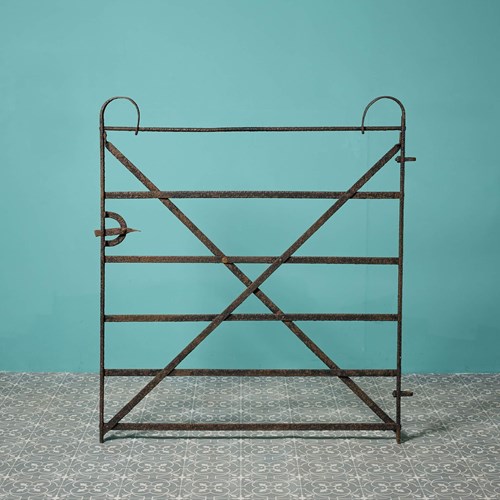 Large Georgian Wrought Iron Strapwork Garden Gate