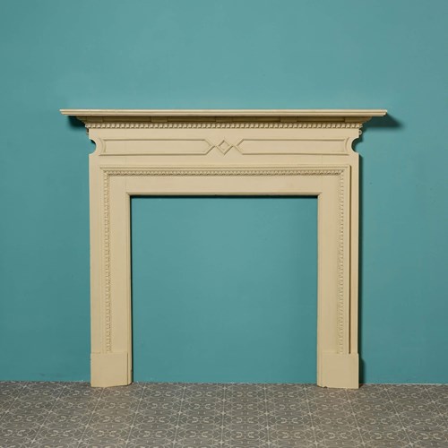 Antique English Painted Oak Fireplace