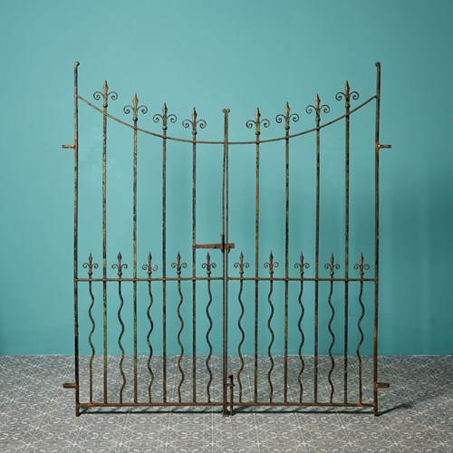 Set Of Original Georgian Wrought Iron Garden Gates