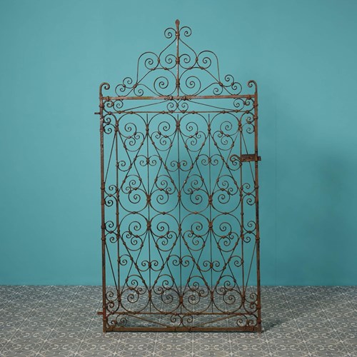 Tall Regency Style Wrought Iron Garden Side Gate