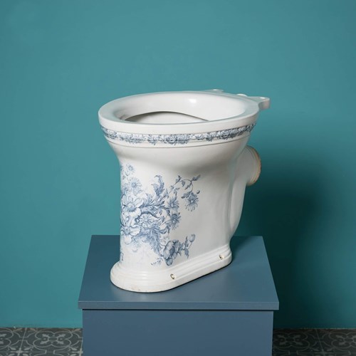 Antique Victorian Twyford Hanley Patterned Toilet With P Trap