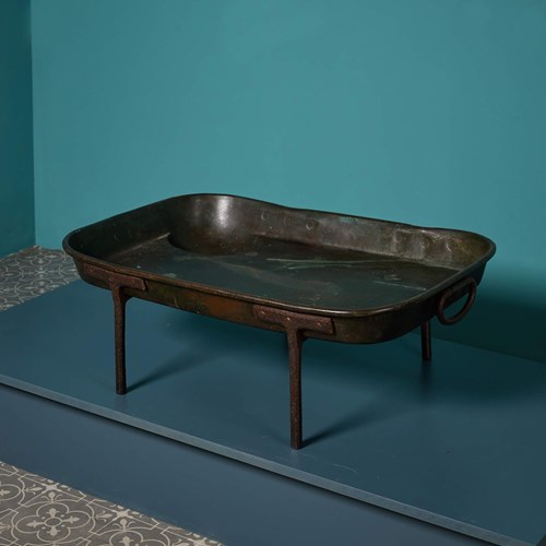 Antique Patinated 19Th Century Copper Tray