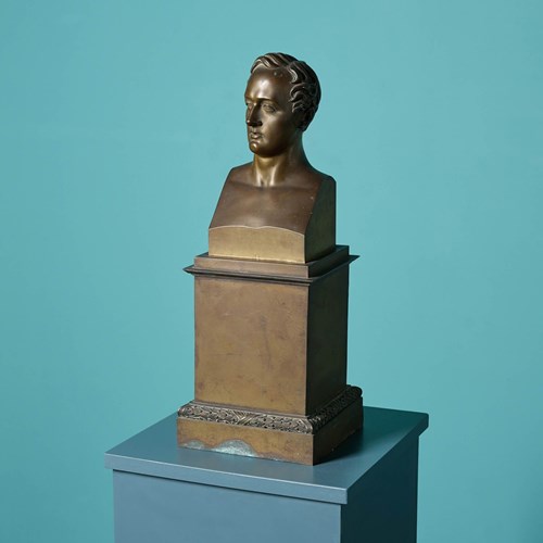 Antique Bronze Bust Of Lord Byron