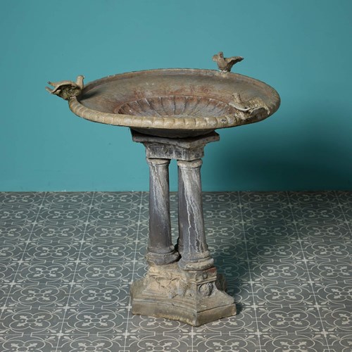 Reclaimed Victorian Style Lead Birdbath