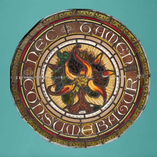 Large Ecclesiastical Scottish Stained Glass Roundel