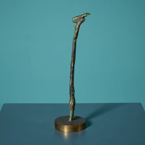 John W. Mills (1933-2023) Unique Bronze Diver Sculpture