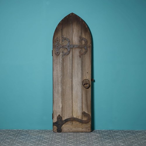 Antique Gothic Oak Church Door