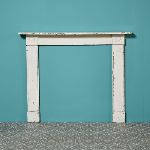 Antique Georgian Style Painted Bullseye Fireplace