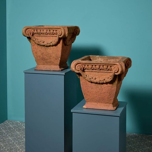Compton Pottery For Liberty’S Pair Of Antique Neoclassical Terracotta Pots
