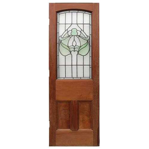 Victorian Internal Door With Stained Glass