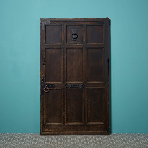 Large 9 Panel Antique Oak Front Door