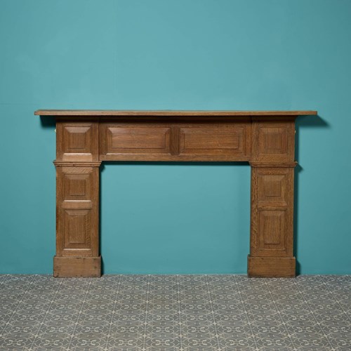 19Th Century Georgian Style Panelled Oak Fireplace
