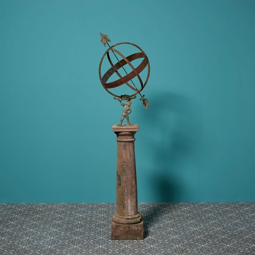 Antique Georgian Style Armillary Garden Sundial