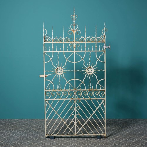 Antique French Wrought Iron Garden Pedestrian Gate