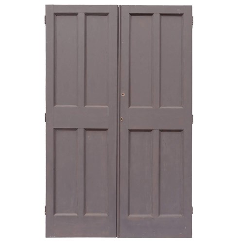 Set Of Painted Pine Reclaimed Victorian Cupboard Doors