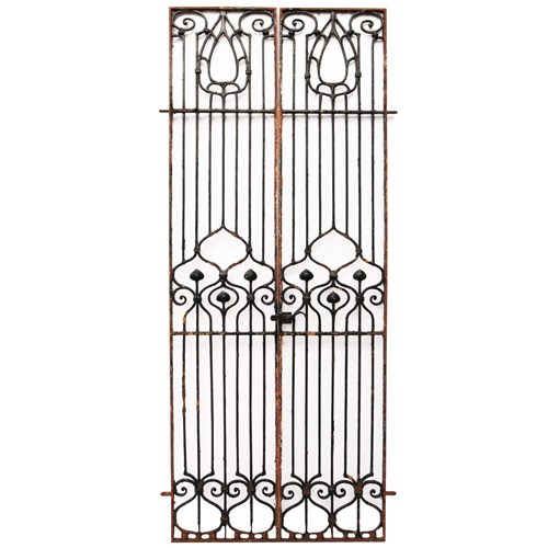 Set Of Tall Art Nouveau Wrought Iron Gates