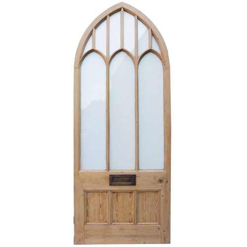 Large Glazed Victorian Arched Door