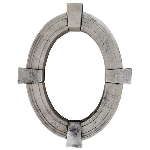 Reclaimed Oval Limestone Window
